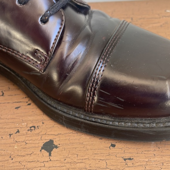 Vintage Penmans Round Toe Oxford Mens Shoes Black Cherry Size 7 men Size 8 women - Picture 3 of 13